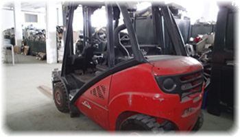 Elevador do taller de reciclaxe