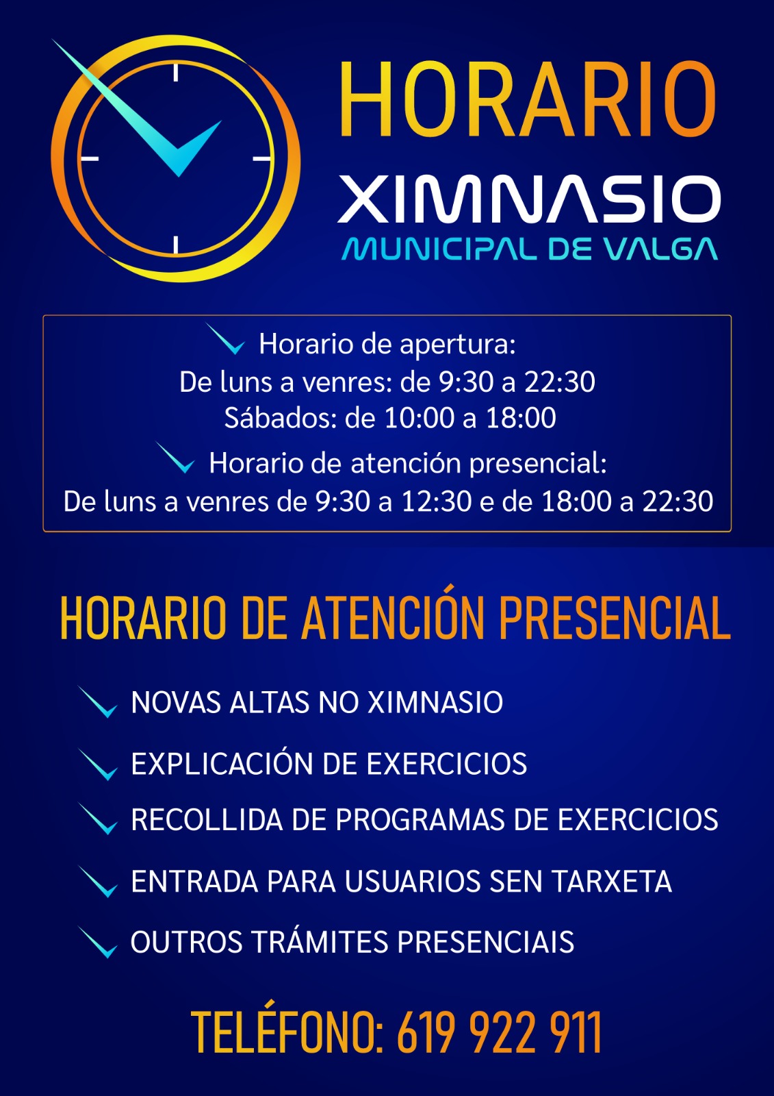 horario ximnasio